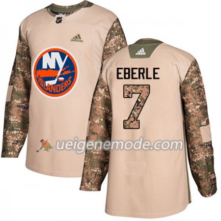 Herren Eishockey New York Islanders Trikot Jordan Eberle 7 Adidas 2017-2018 Camo Veterans Day Practice Authentic